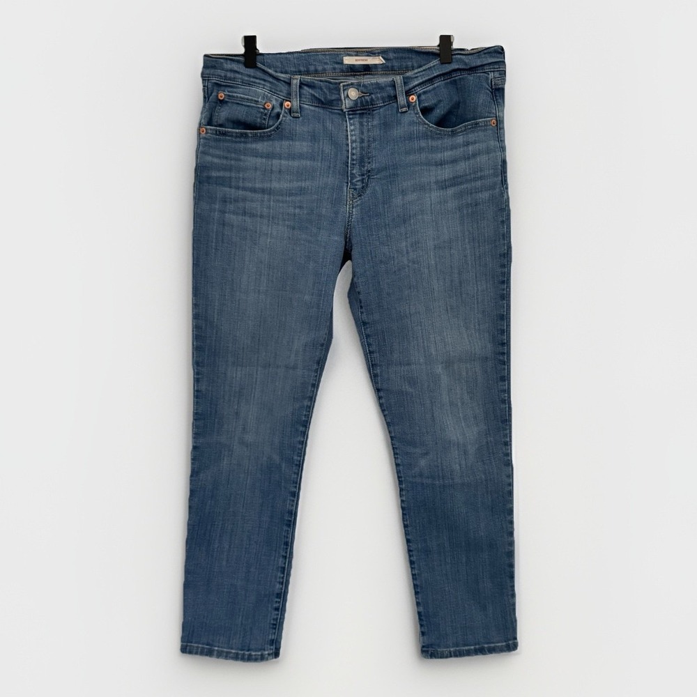 LEVI'S Jeans Womens 31 Blue Boyfriend Midrise Everyday Errands Minimalist Slim